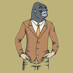 Image showing Monkey gorilla vector illustration