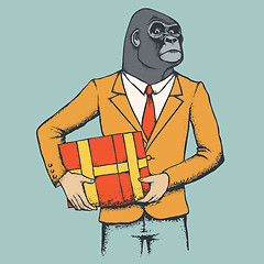 Image showing Monkey gorilla vector illustration