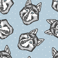 Image showing Vector siberian husky