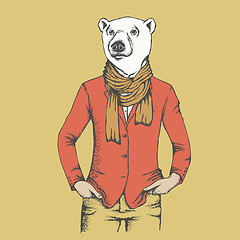 Image showing White polar bear vector illustration