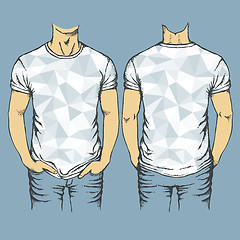 Image showing Vector blue t-shirts templates
