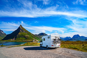 Image showing Family vacation travel, holiday trip in motorhome