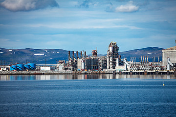 Image showing Hammerfest Island Muolkkut Northern Norway, gas processing plant