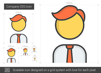 Image showing Company CEO line icon.