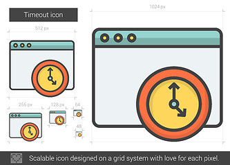 Image showing Timeout line icon.