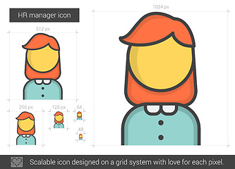 Image showing HR manager line icon.