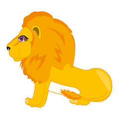 Image showing Wildlife lion on white