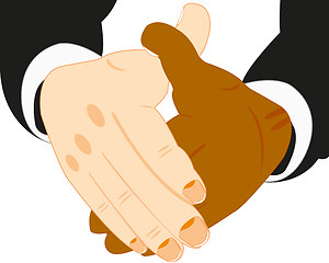 Image showing Two hands in handshake