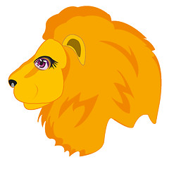 Image showing Head animal lion