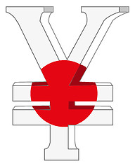 Image showing Symbol of the money to japan