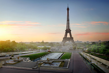 Image showing Eiffel Tower at dawn