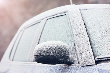 Image showing Car covered by icing