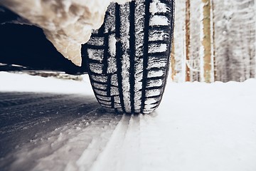 Image showing Winter on the road