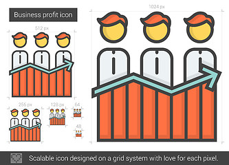 Image showing Business profit line icon.