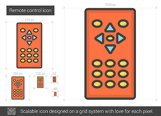 Image showing Remote control line icon.