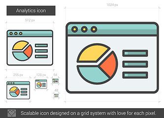 Image showing Analytics line icon.