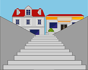 Image showing Stairway in city