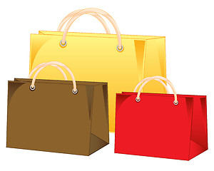 Image showing Three bags colour