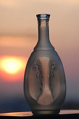 Image showing glass at sunset