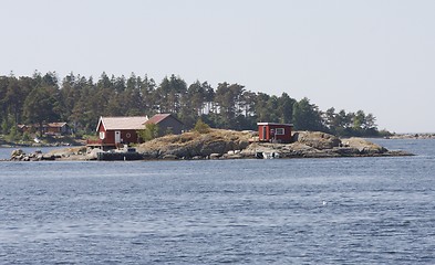 Image showing Cottage on an Norwegian island