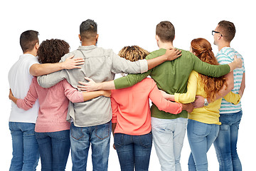 Image showing international group of happy smiling people