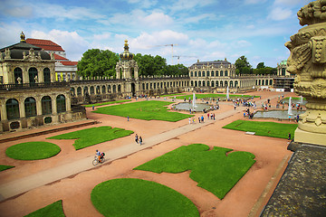 Image showing DRESDEN, GERMANY – AUGUST 13, 2016: Tourists walk and visit Dr