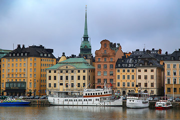 Image showing STOCKHOLM, SWEDEN - AUGUST 20, 2016: View of Gamla Stan from bri