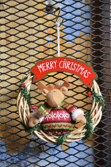 Image showing Decoration of deer hanging for Christmas celebration