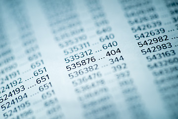 Image showing Financial Data Concept with Numbers