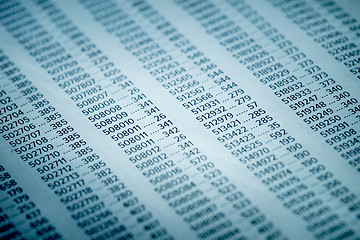 Image showing Financial Data Concept with Numbers