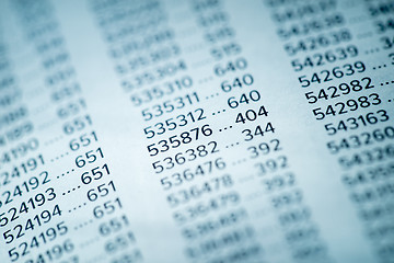 Image showing Financial Data Concept with Numbers