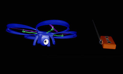 Image showing Drone with remote controller
