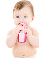 Image showing baby with cell phone