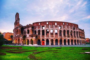 Image showing The Colosseum in Rome in the morning