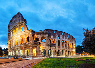 Image showing The Colosseum in Rome in the morning