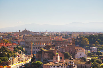 Image showing Aerial overview of Rome