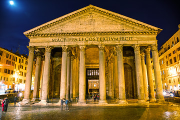 Image showing Pantheon at the Piazza della Rotonda