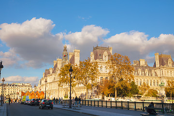 Image showing City Hall building (Hotel de Ville) in Paris