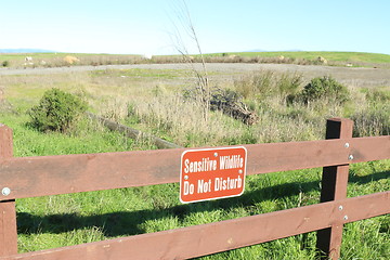 Image showing Sensitive wildlife do not disturb