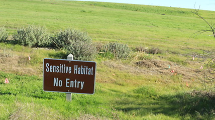 Image showing Sensitive habitat no entry