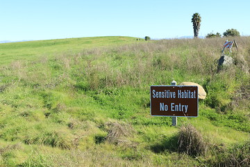 Image showing Sensitive habitat no entry