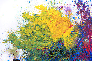 Image showing cmyk toner powder (cyan, magenta, yellow, black)