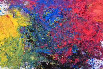 Image showing cmyk toner powder (cyan, magenta, yellow, black)