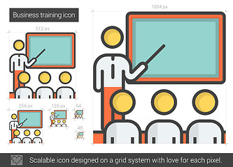 Image showing Business training line icon.