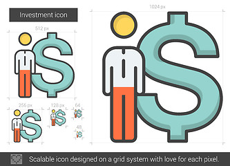 Image showing Investment line icon.