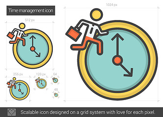 Image showing Time managment line icon.