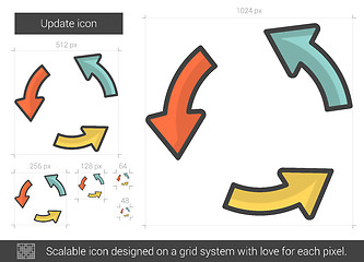 Image showing Update line icon.