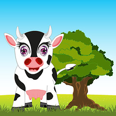 Image showing Cow on meadow