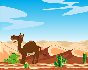 Image showing Desert and camel