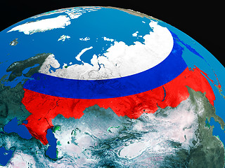 Image showing Flag of Russia from space